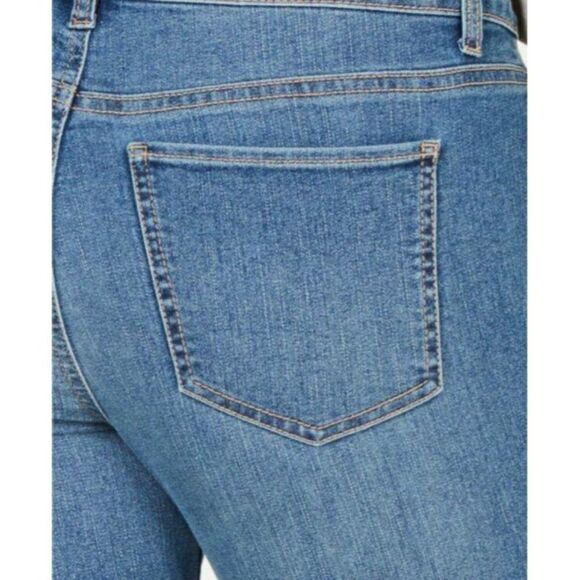 Style and Co Frayed Straight Crop Jeans 8 Blue - Picture 3 of 3